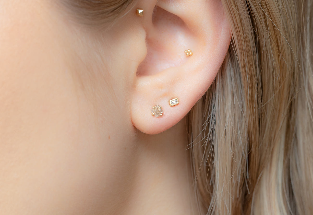 Baby Solitaire Diamond Stud Earring