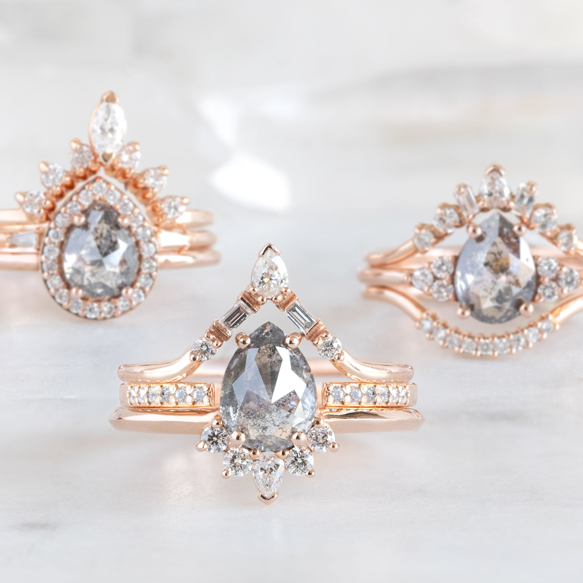 Design Your Own Custom | Salt And Pepper Diamond Engagement Ring