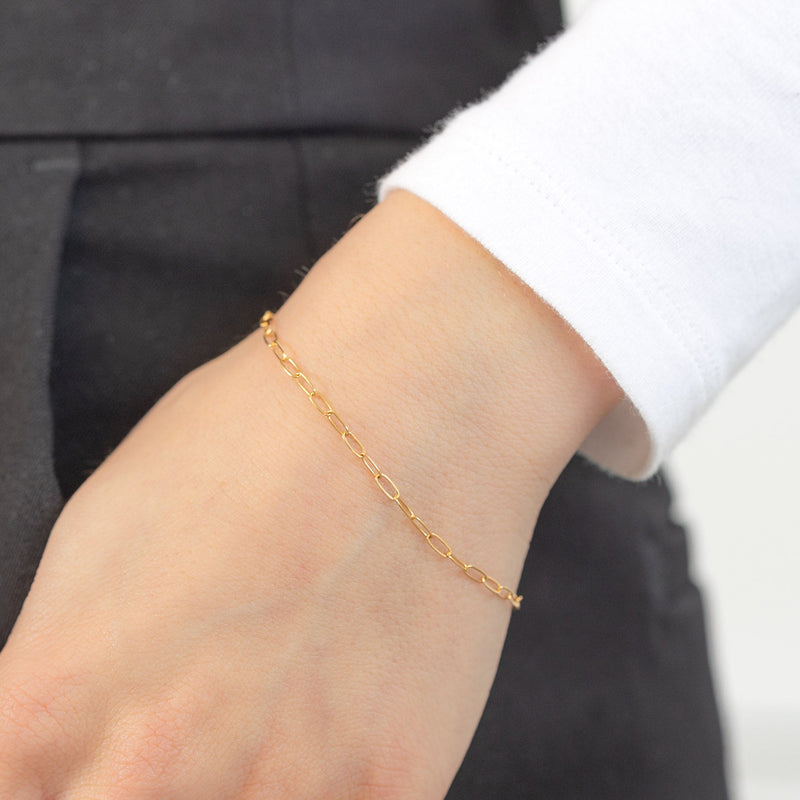 The Drawn Cable Chain Charm Bracelet | 10K Yellow Gold