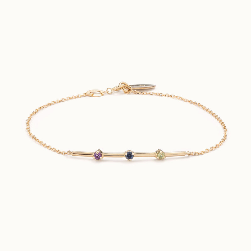 The Custom Multi-Birthstone Bracelet | 3 Stones