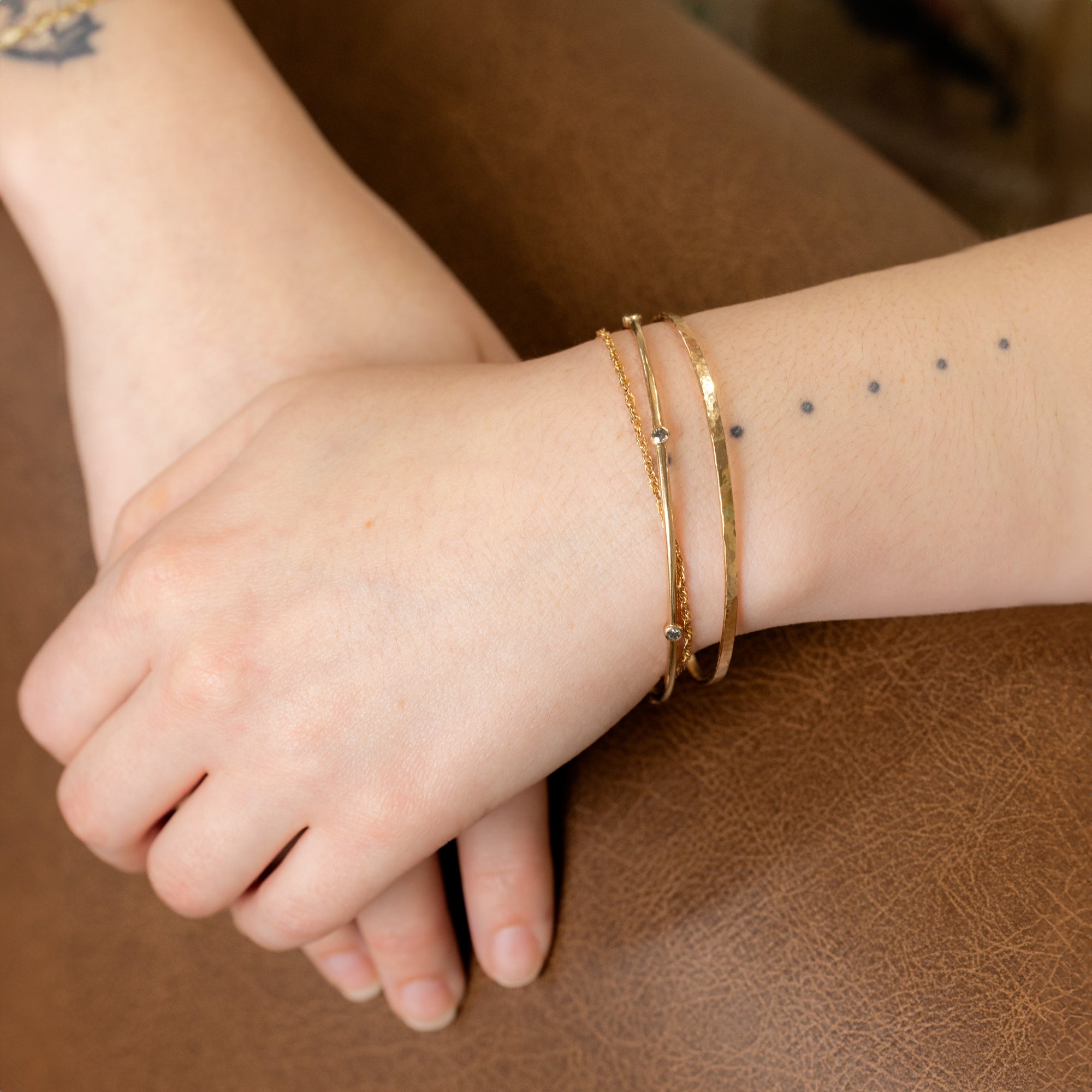 buy:the-salt-and-pepper-diamond-constellation-bangle-14k-yellow-gold,the-boyfriend-rope-chain-bracelet-yellow-gold-filled,the-hammered-stacking-bangle-yellow-gold-filled