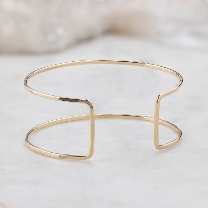 The Column Cuff Bracelet | Yellow Gold Filled