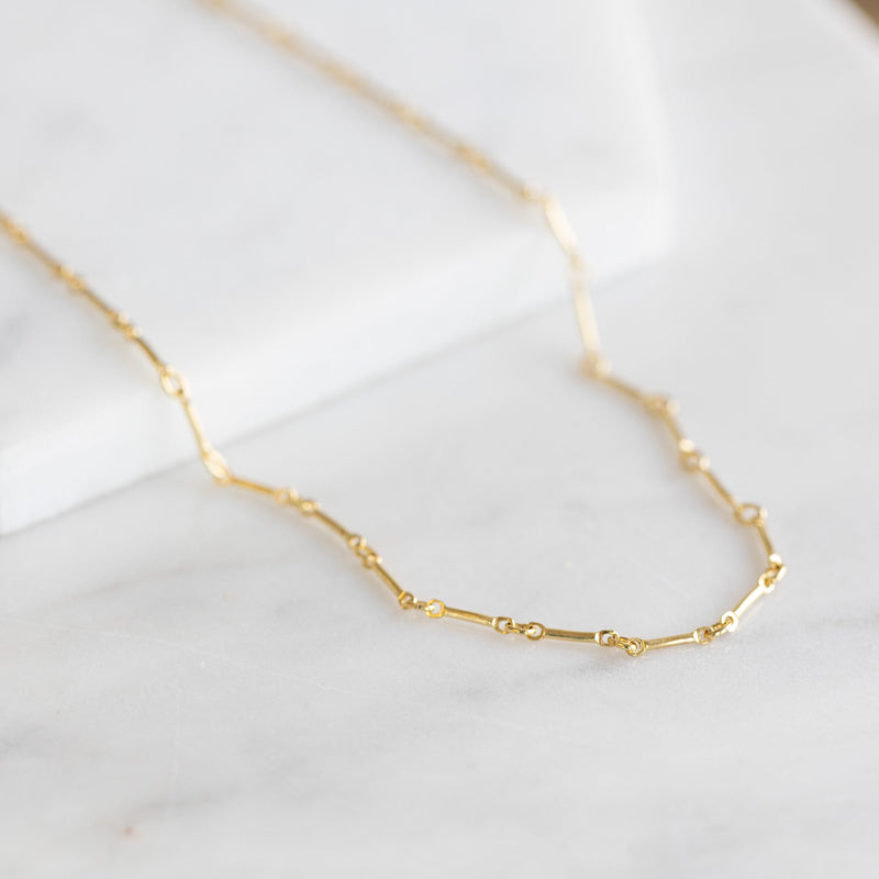 The Bar Chain Anklet | Gold Filled