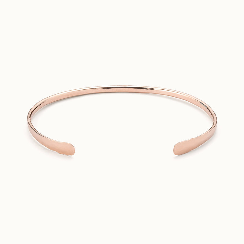 The Hammered Open Cuff Bracelet | Gold Filled