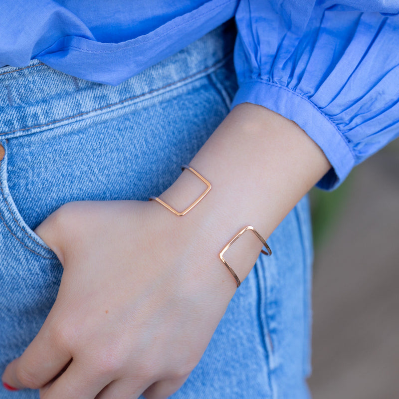 The Column Cuff Bracelet | Rose Gold Filled