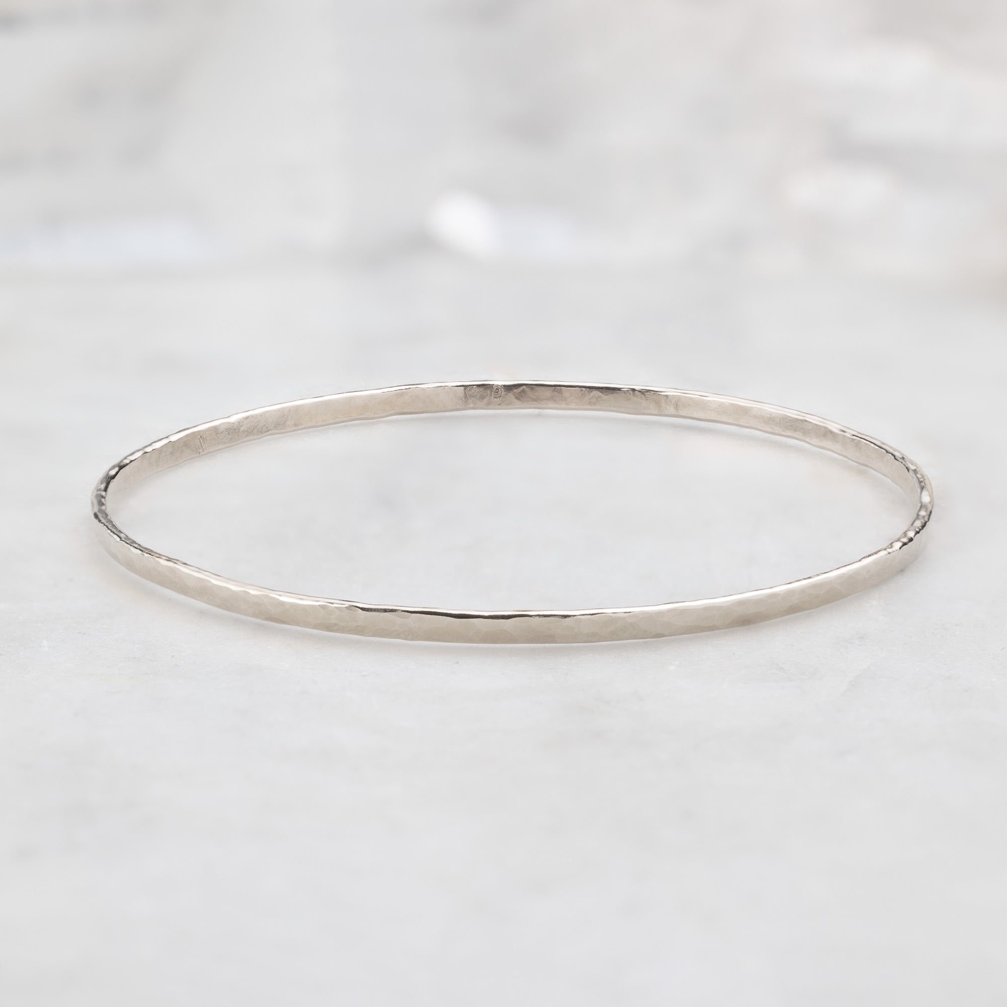 The Hammered Stacking Bangle | Sterling Silver