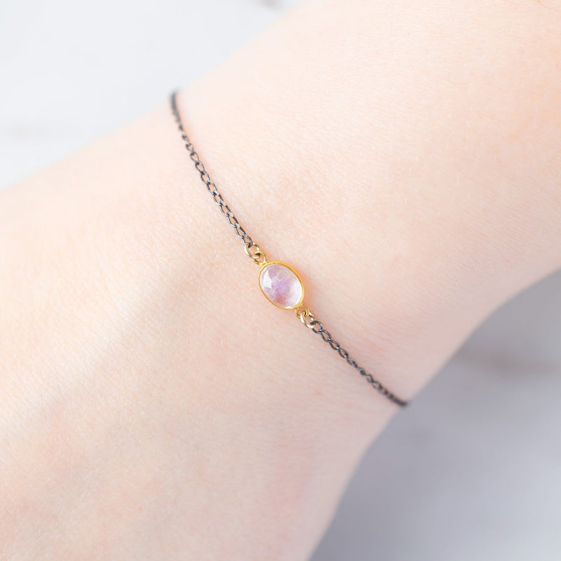 The Moonstone Chain Bracelet | Sterling Silver