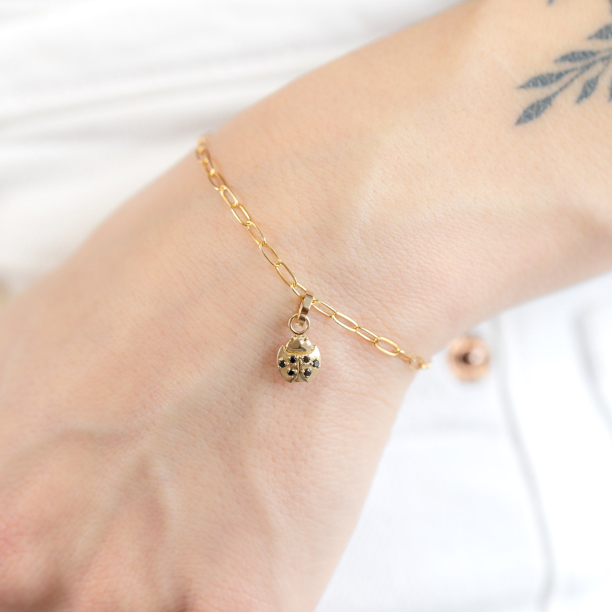 The Ladybug Charm | 10K Yellow Gold