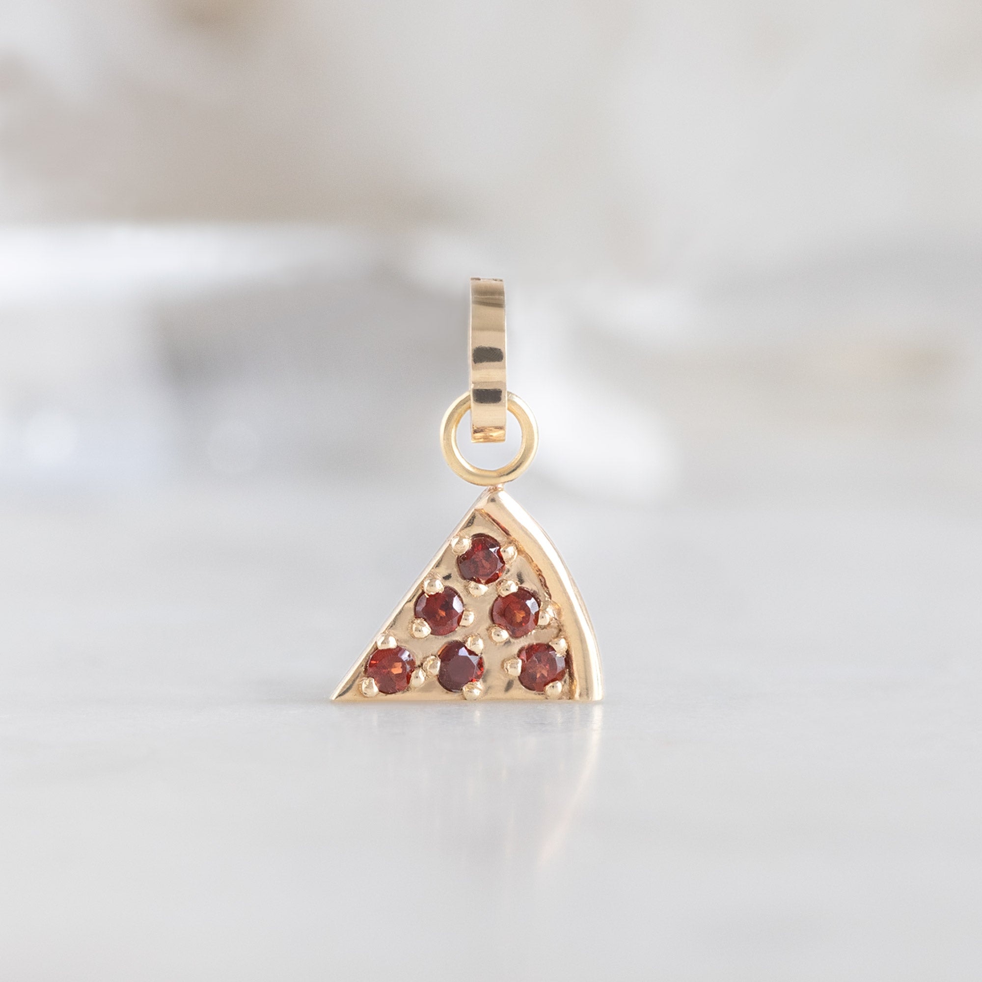 The Pizza Slice Charm | 10K Yellow Gold