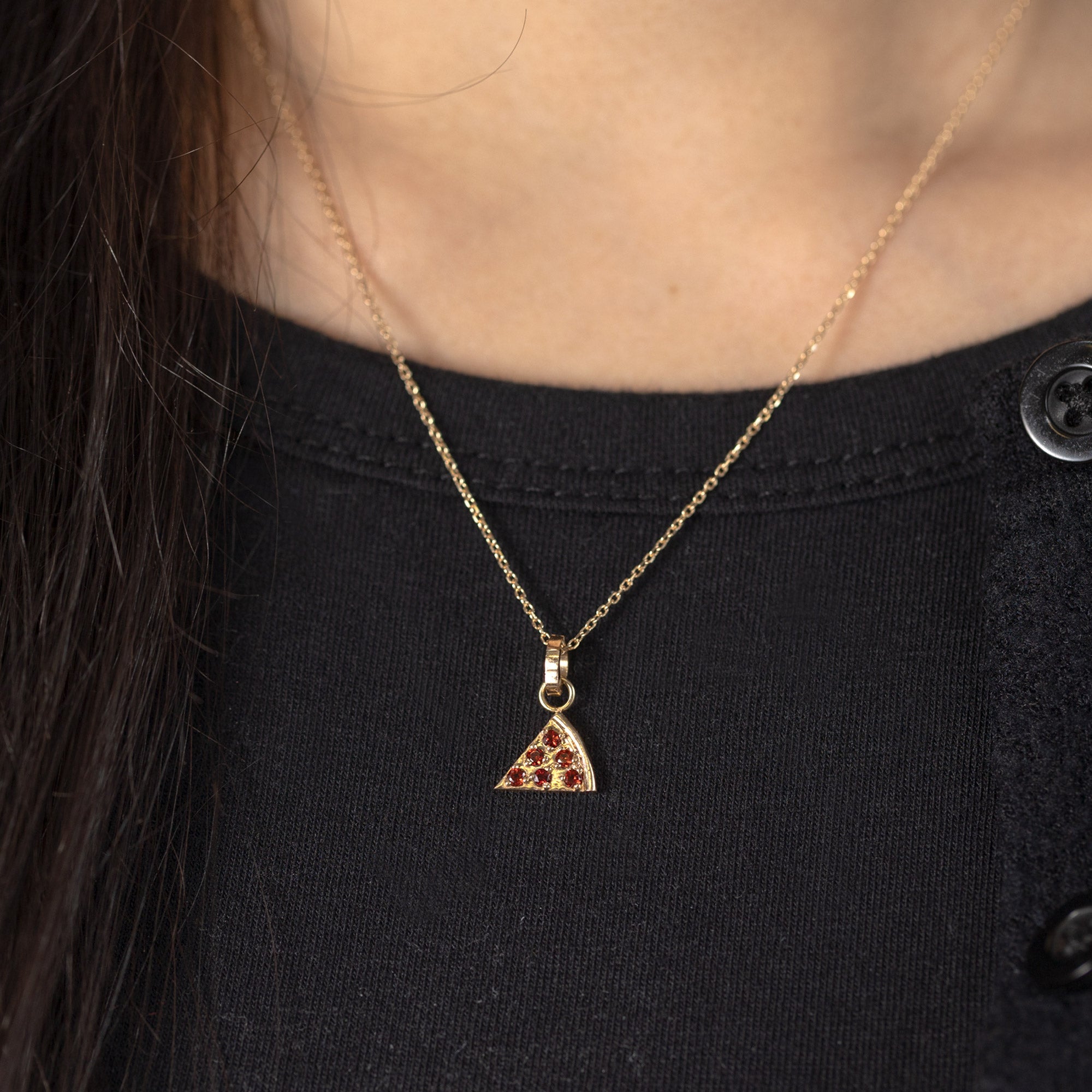 The Pizza Slice Charm | 10K Yellow Gold