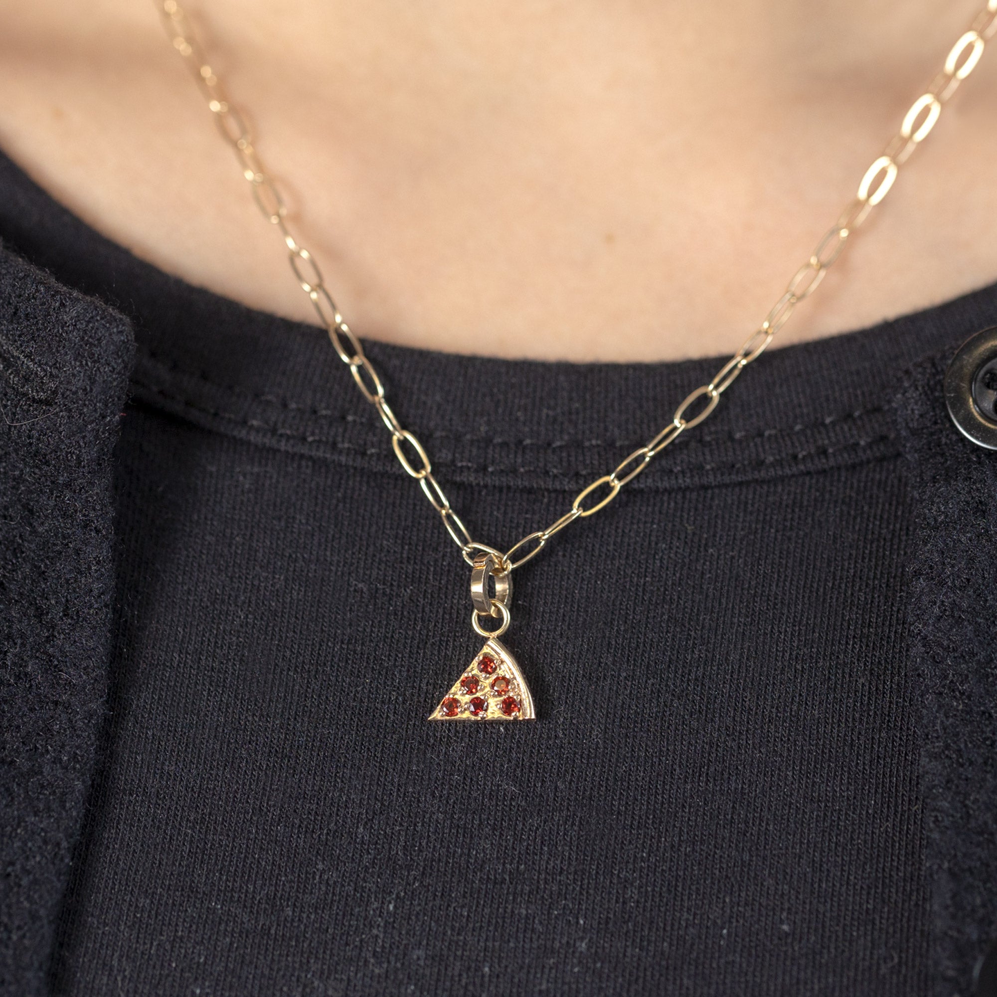 The Pizza Slice Charm | 10K Yellow Gold