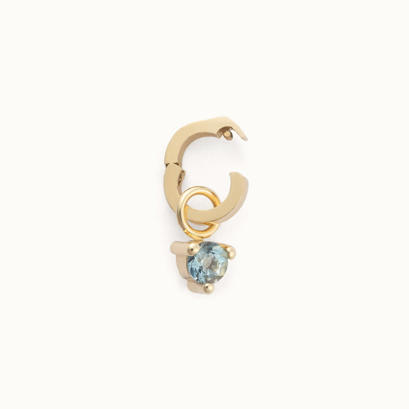 The Aquamarine Birthstone Charm | 10K Yellow Gold