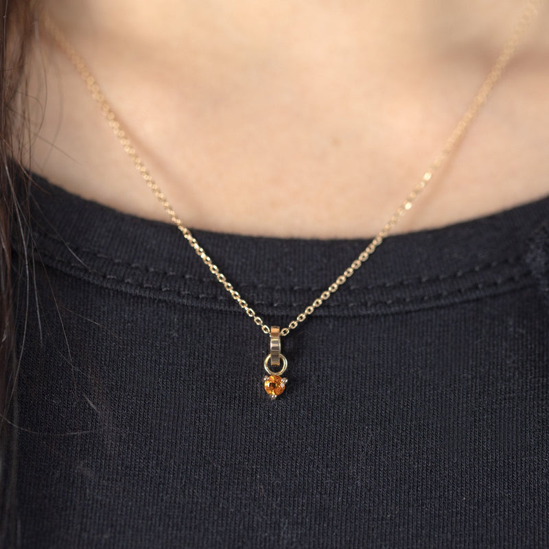 The Citrine Birthstone Charm | 10K Yellow Gold