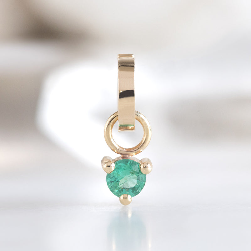 The Emerald Birthstone Charm | 10K Yellow Gold