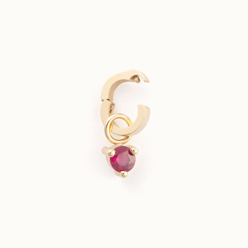 The Ruby Birthstone Charm | 10K Yellow Gold