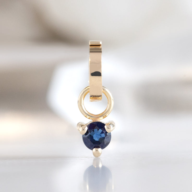 The Sapphire Birthstone Charm | 10K Yellow Gold