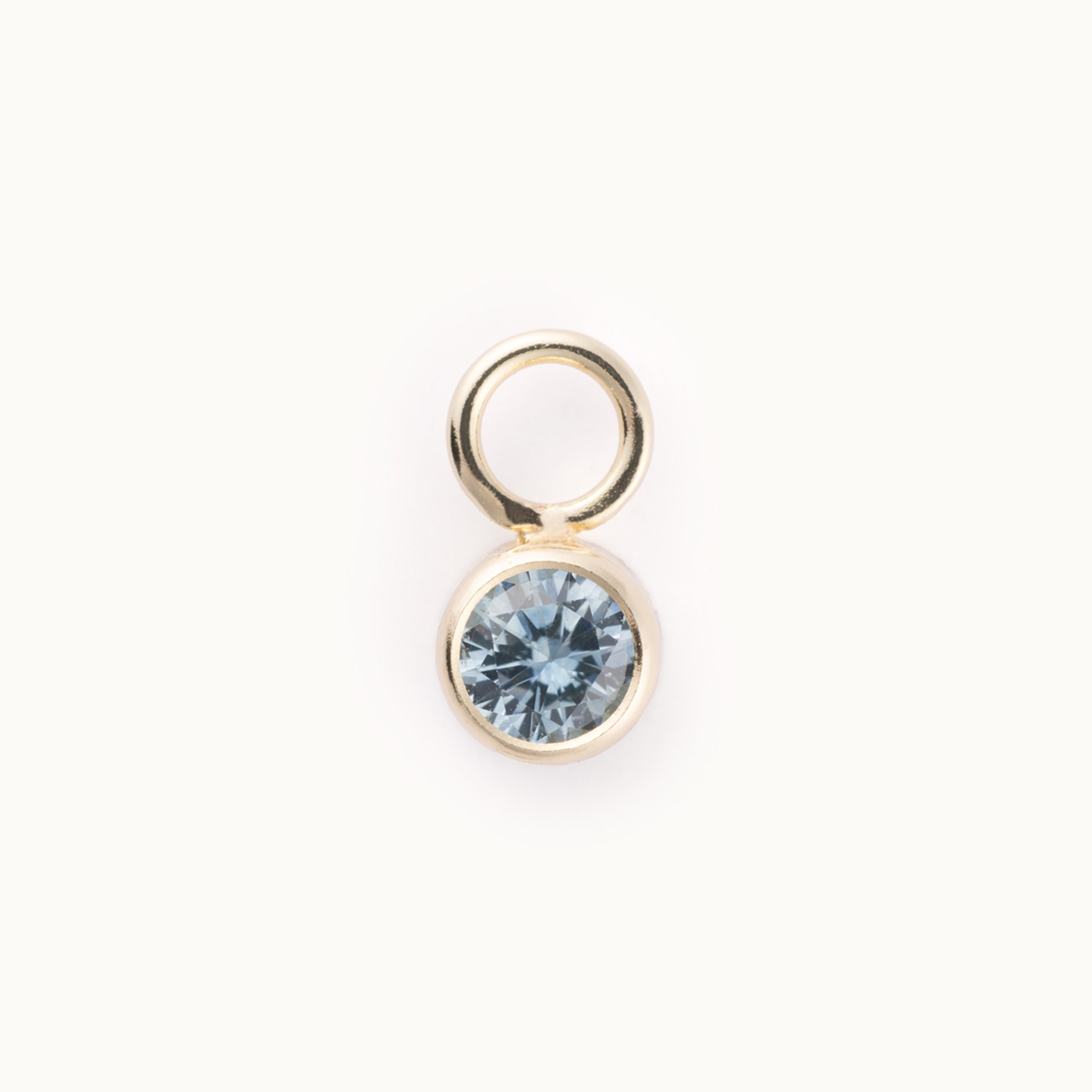 Round Bezel Charm | 14K Yellow Gold