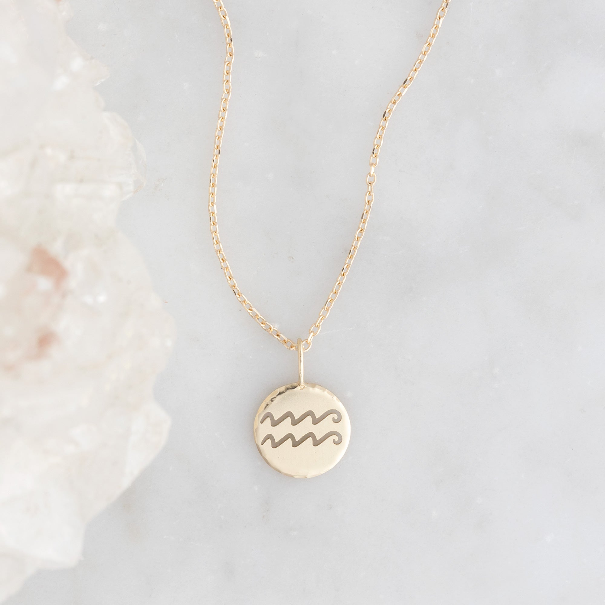 The Custom Zodiac Birthstone Charm Necklace | 14K Yellow Gold