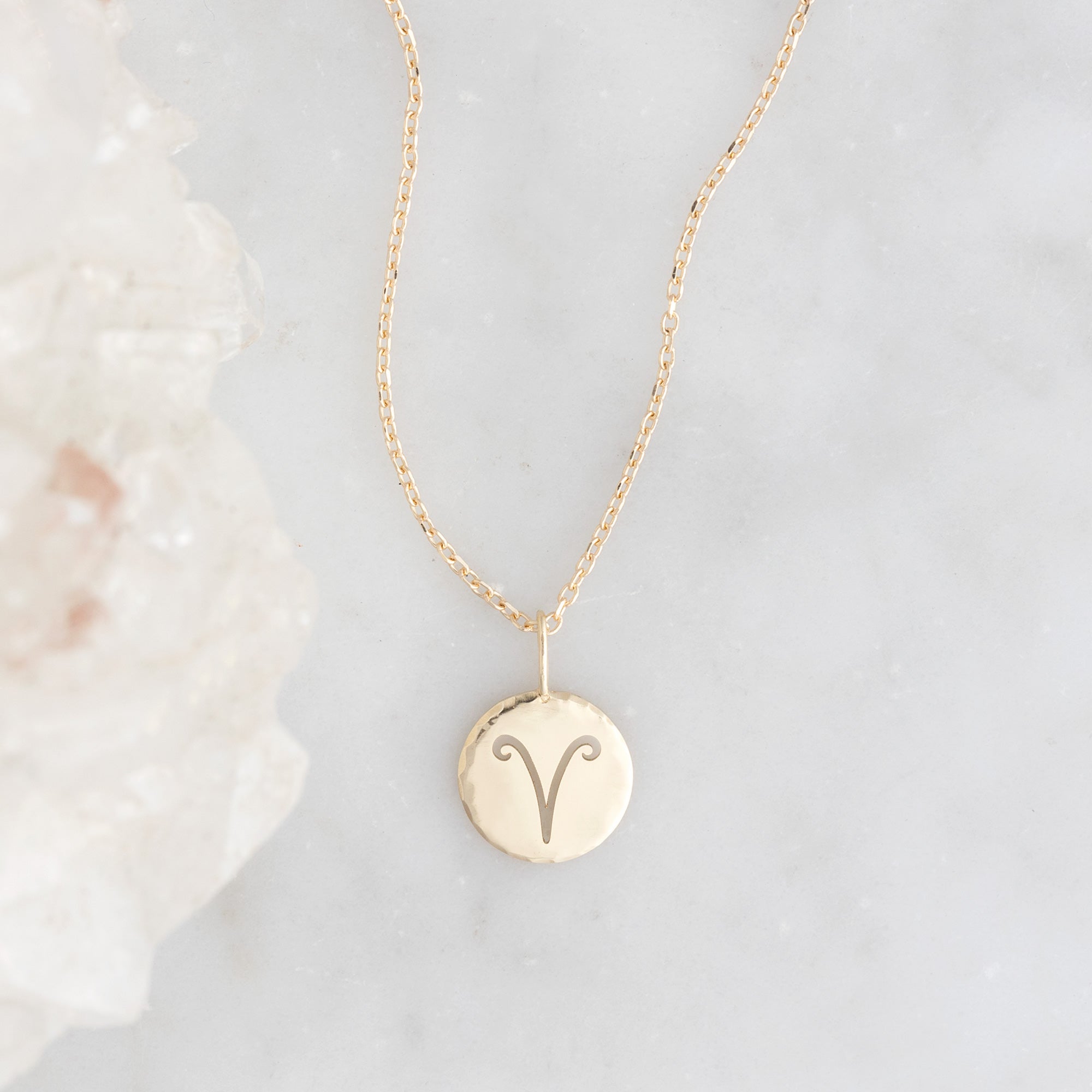 The Custom Zodiac Birthstone Charm Necklace | 14K Yellow Gold