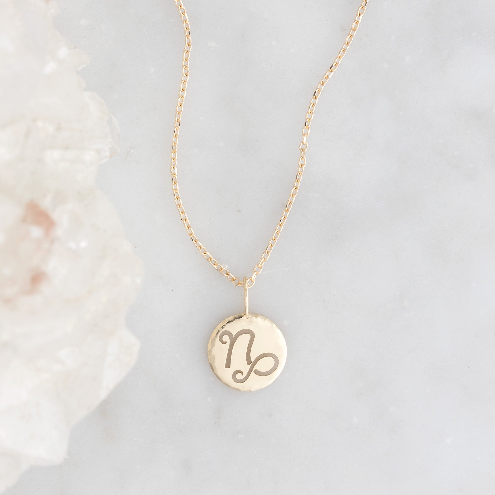 The Custom Zodiac Birthstone Charm Necklace | 14K Yellow Gold