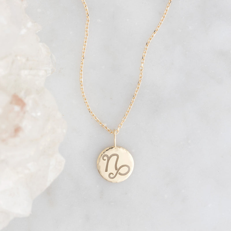 The Custom Zodiac Birthstone Charm Necklace | 14K Yellow Gold