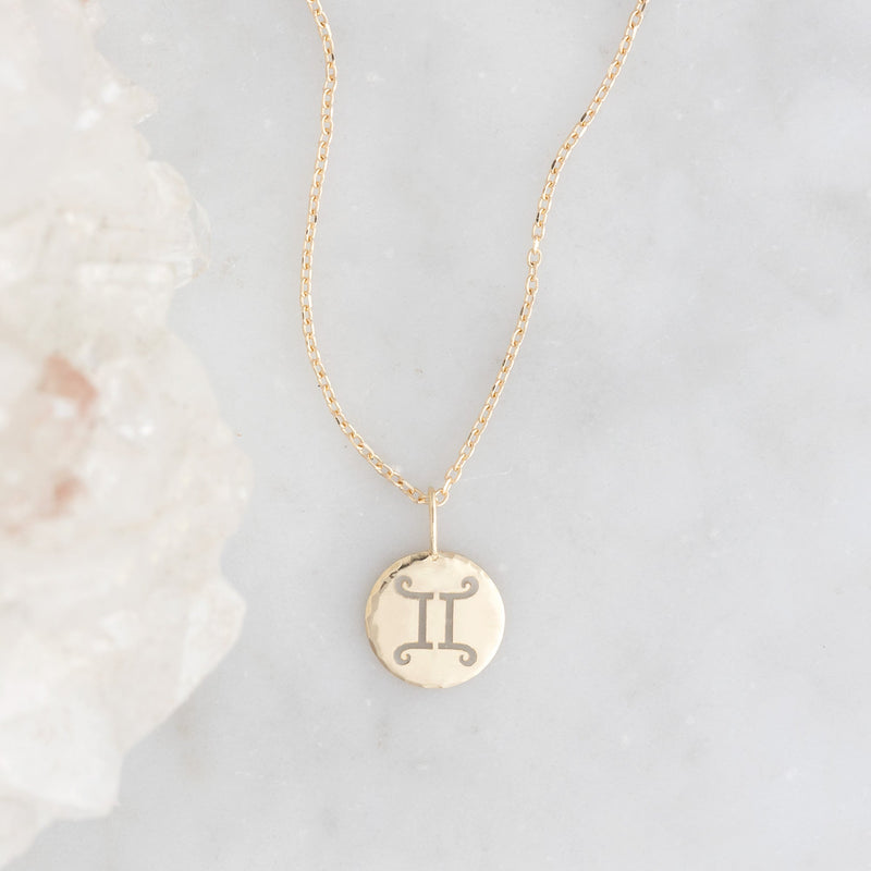 The Custom Zodiac Birthstone Charm Necklace | 14K Yellow Gold