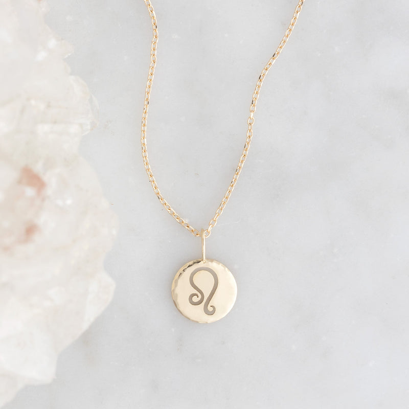 The Custom Zodiac Birthstone Charm Necklace | 14K Yellow Gold