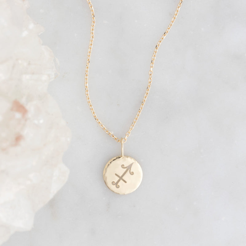 The Custom Zodiac Birthstone Charm Necklace | 14K Yellow Gold