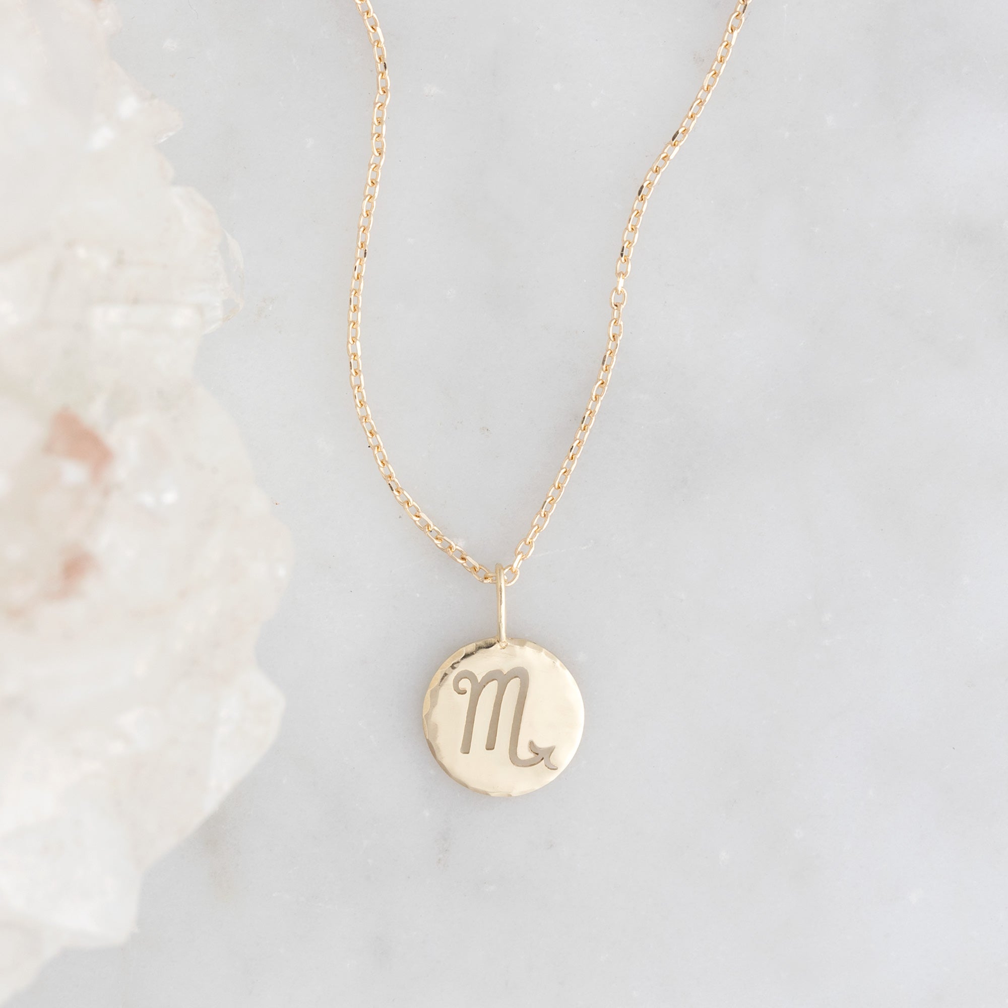 The Custom Zodiac Birthstone Charm Necklace | 14K Yellow Gold