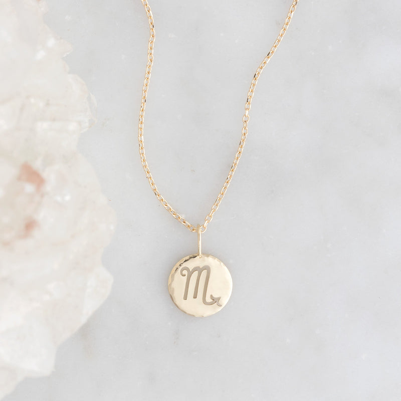 The Custom Zodiac Birthstone Charm Necklace | 14K Yellow Gold