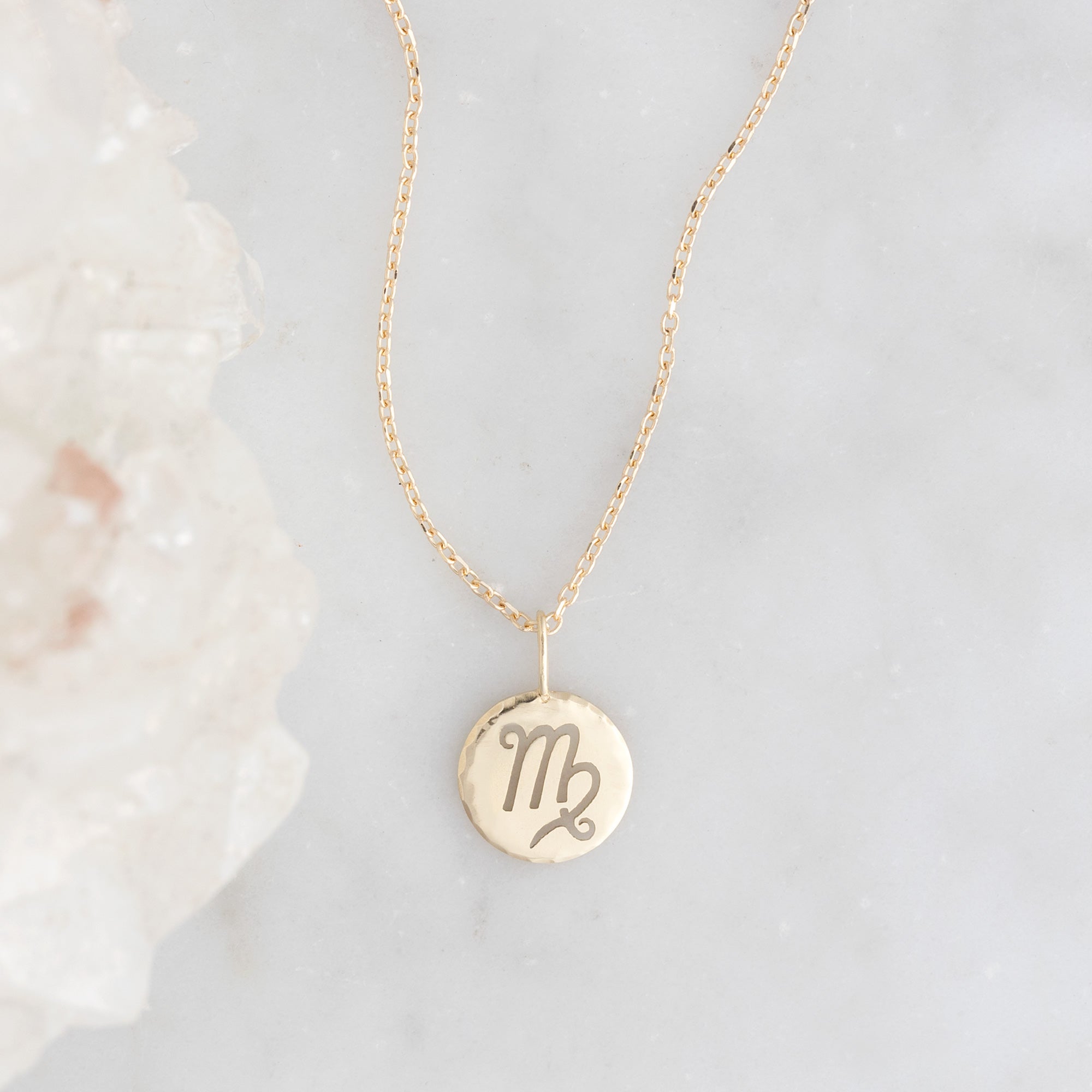 The Custom Zodiac Birthstone Charm Necklace | 14K Yellow Gold