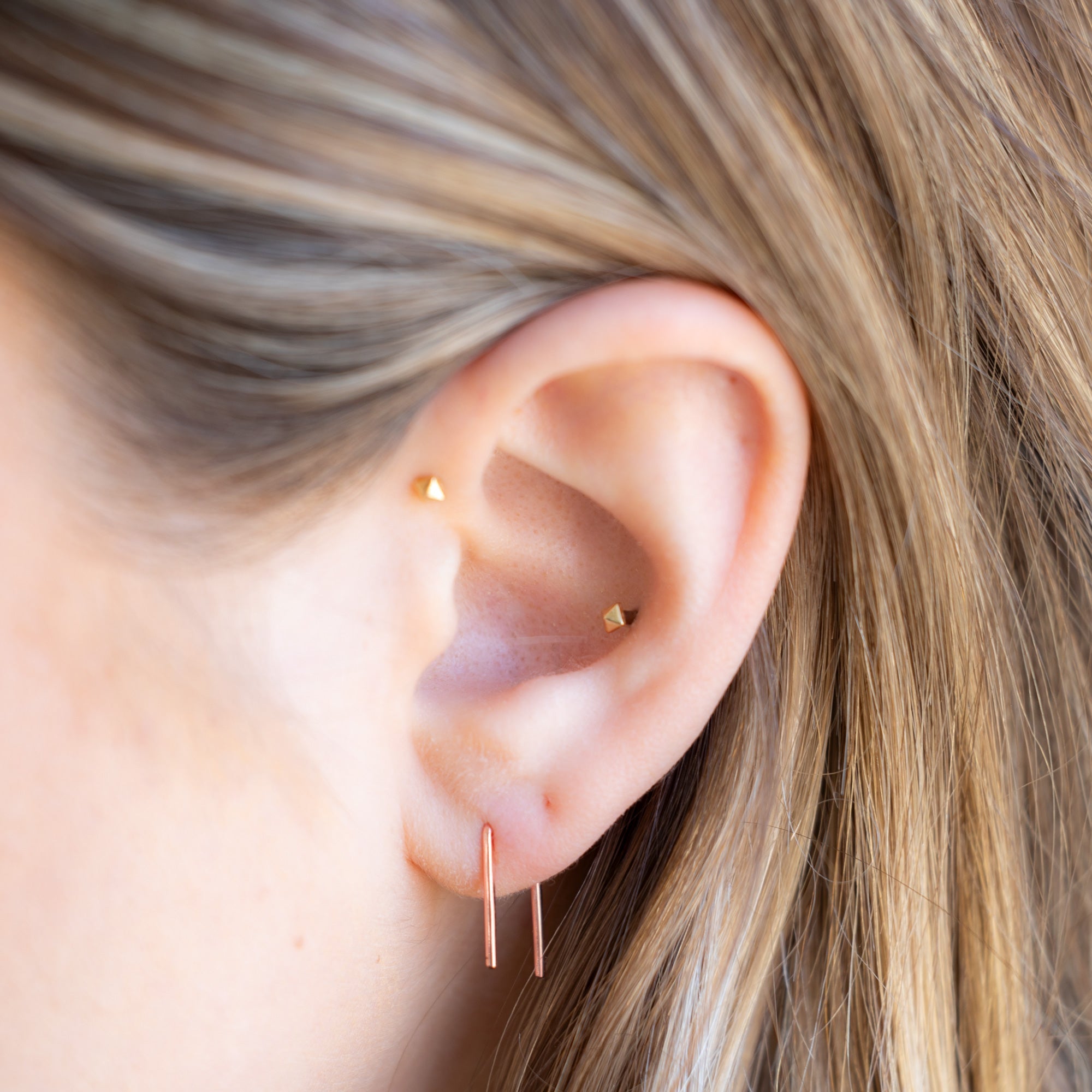 The Staple Hoop Earrings | 14K Rose Gold