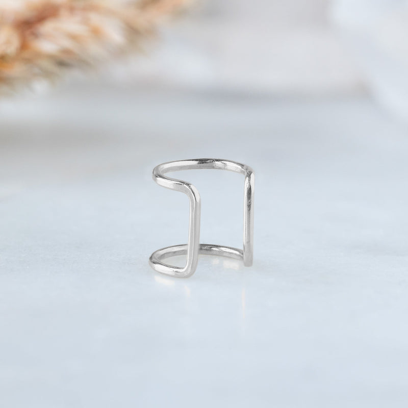 The Column Ear Cuff | 14K White Gold