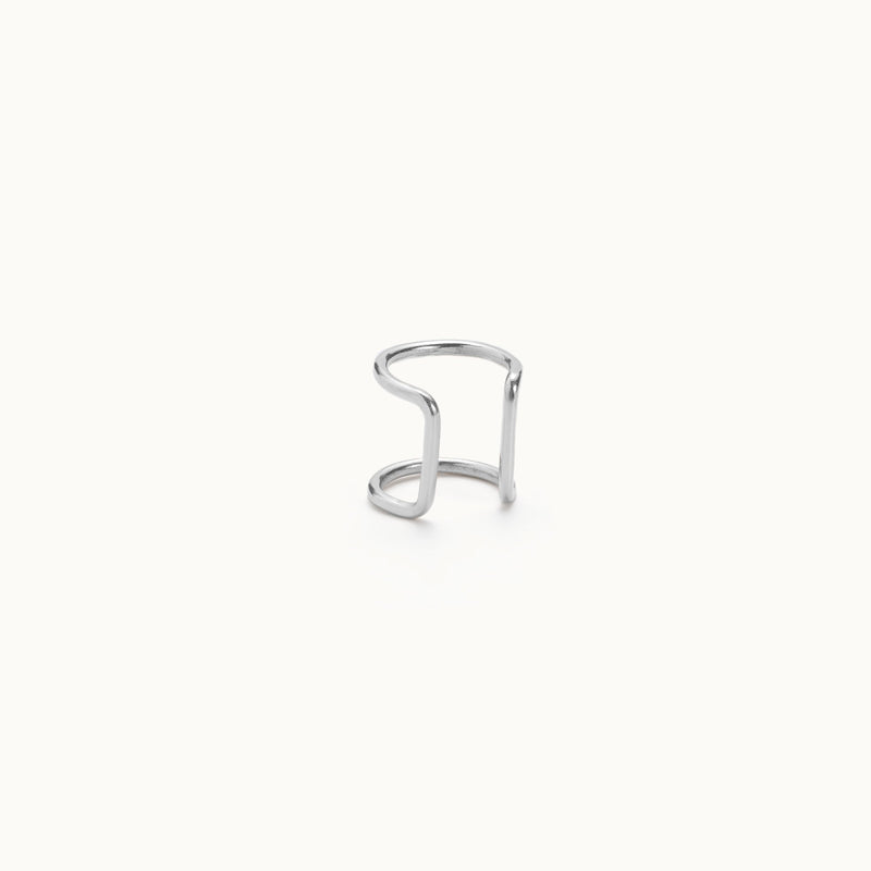 The Column Ear Cuff | 14K White Gold