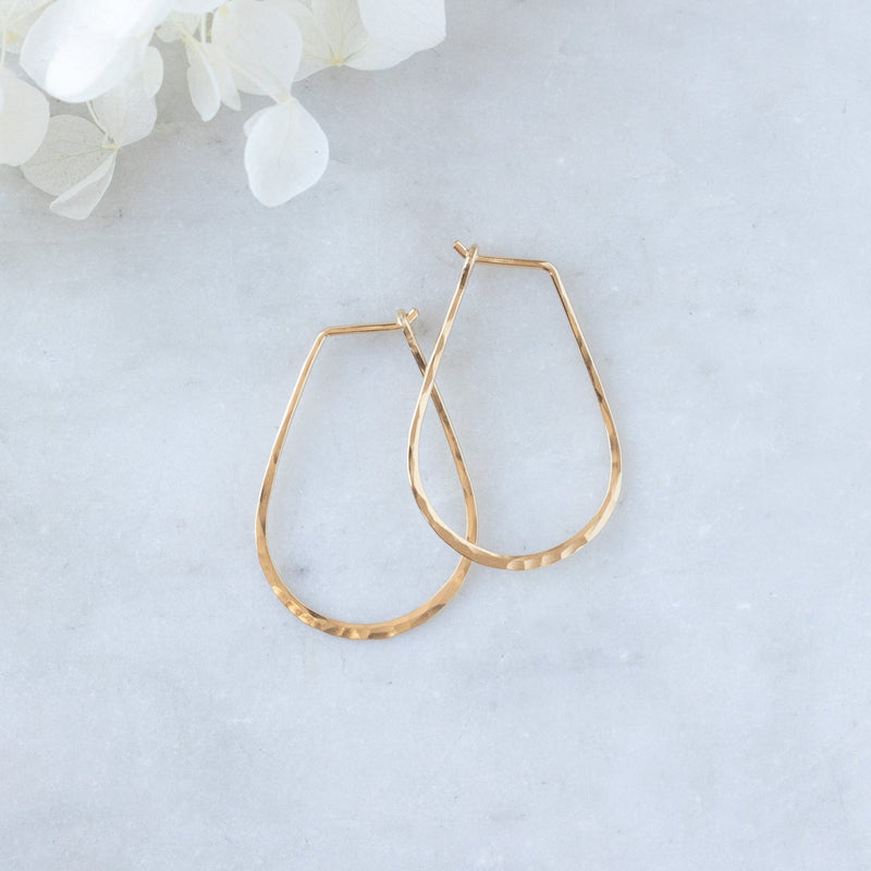 Small Horseshoe Hoop Earrings | Yellow Gold Filled