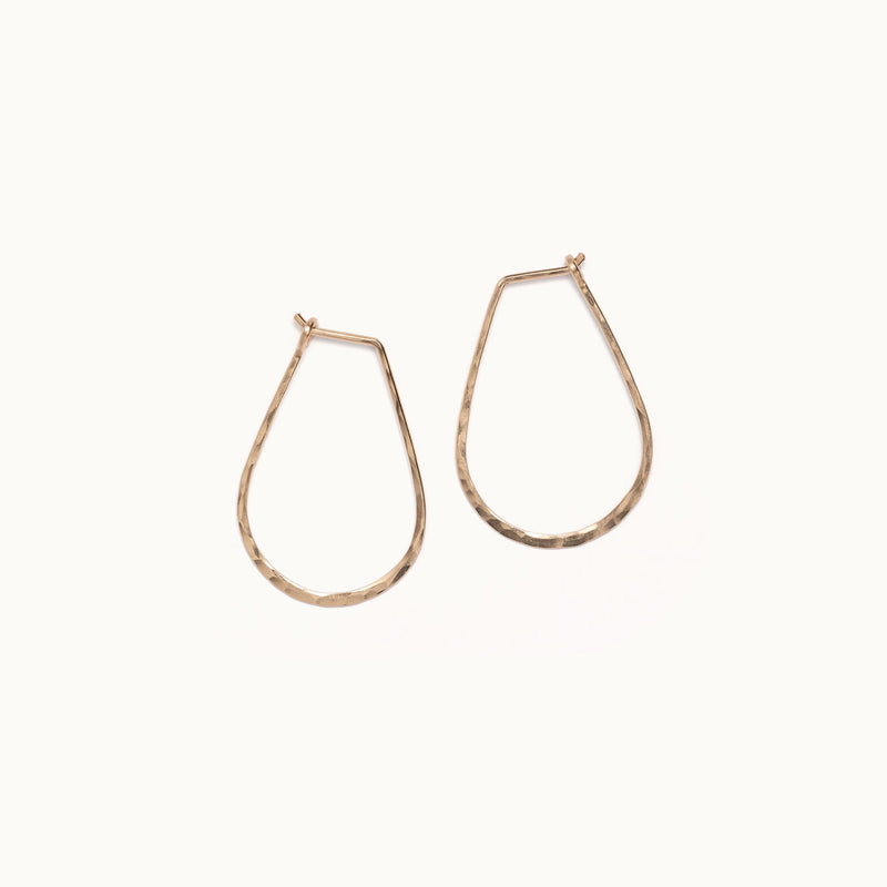 Small Horseshoe Hoop Earrings | Yellow Gold Filled