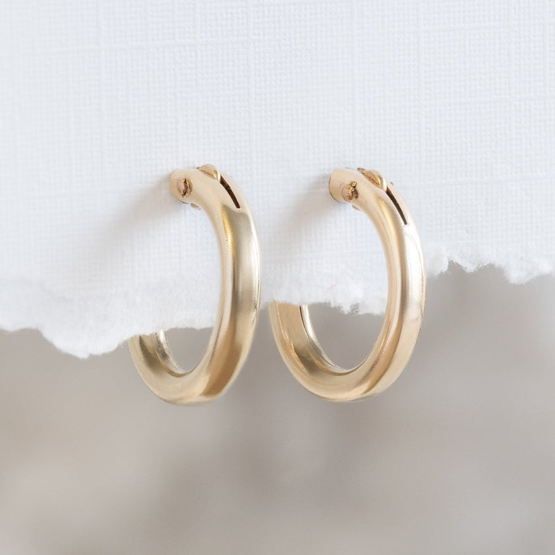 The Charm Hoop Earrings | Yellow Gold Filled