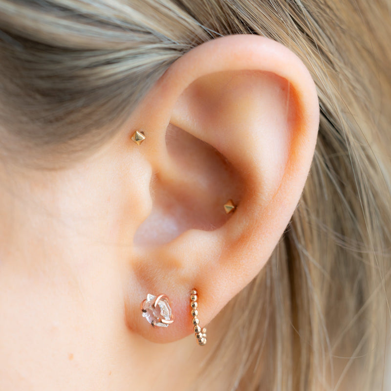 buy:the-beaded-huggie-hoops-14k-rose-gold,the-herkimer-diamond-stud-earrings-rose-gold-filled