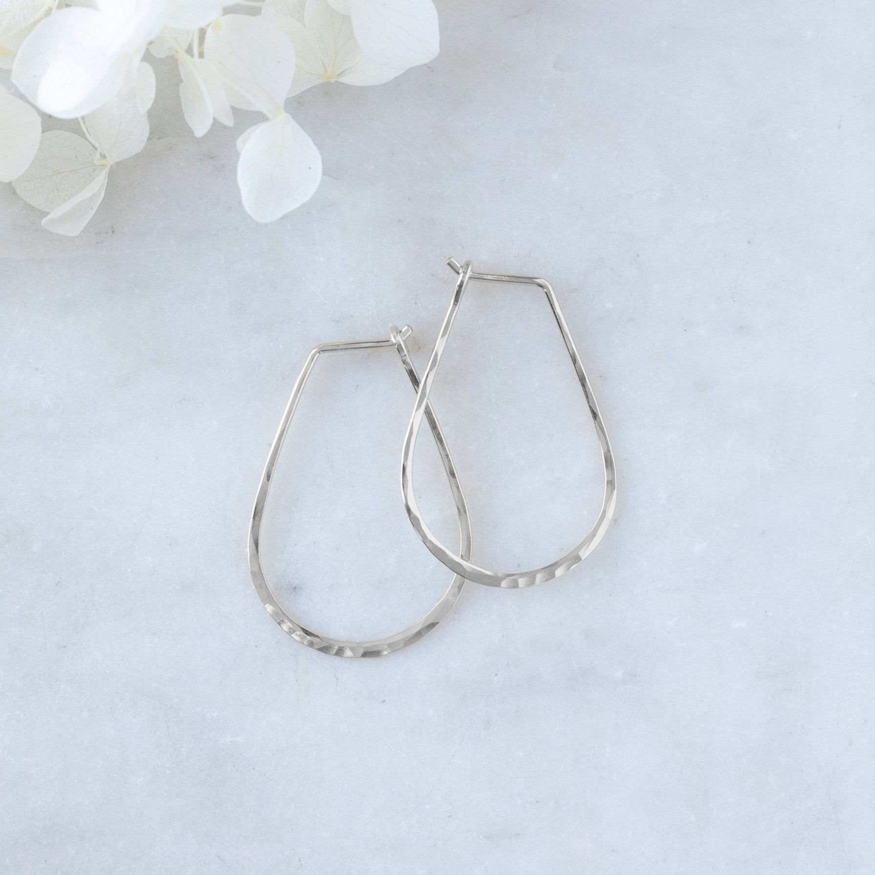 Small Horseshoe Hoop Earrings | Sterling Silver