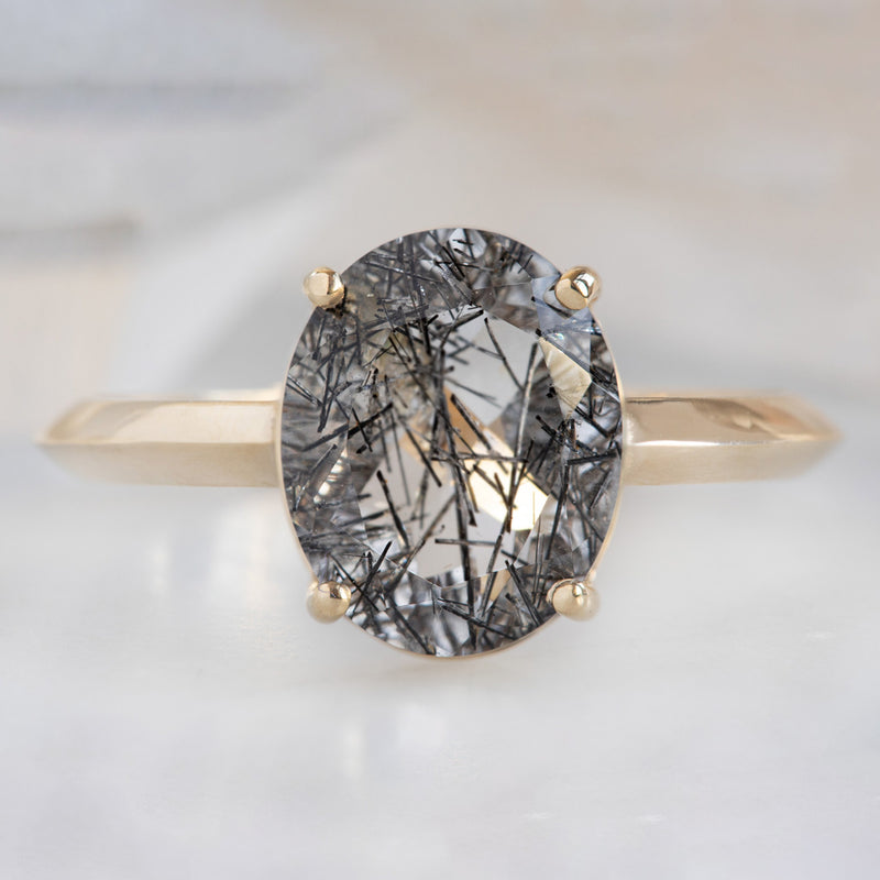 The Bryn Ring | 2.37ct Oval Tourmaline In Quartz in 14K Yellow Gold