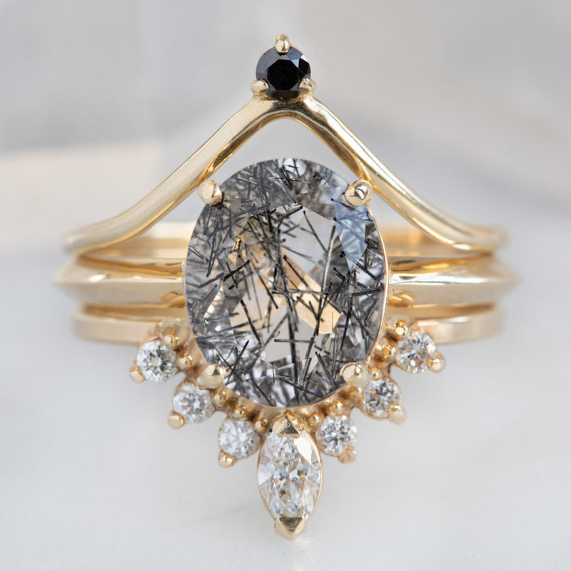 The Bryn Ring | 2.37ct Oval Tourmaline In Quartz in 14K Yellow Gold