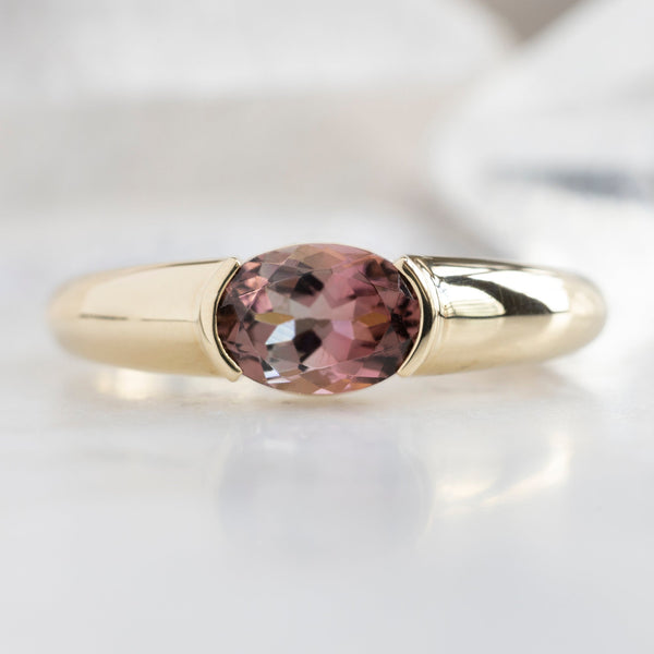 The Signet Ring | 1.21ct Oval Tourmaline in 14K Yellow Gold