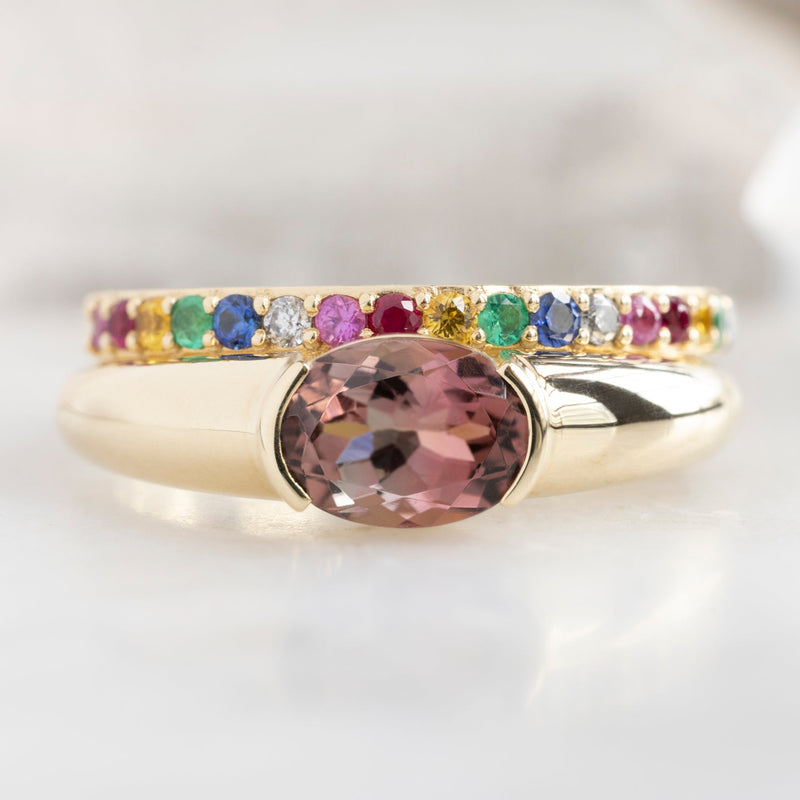 The Signet Ring | 1.21ct Oval Tourmaline in 14K Yellow Gold