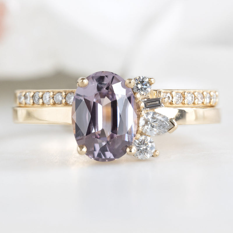 The Cluster Ring | 1.12ct Oval Spinel in 14K Yellow Gold