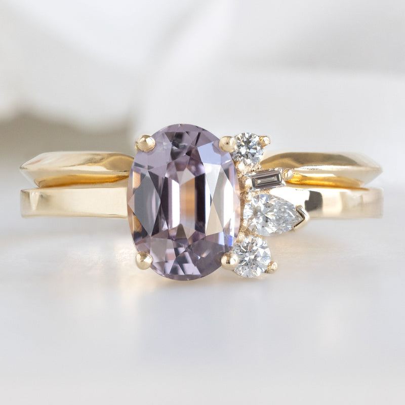 The Cluster Ring | 1.12ct Oval Spinel in 14K Yellow Gold