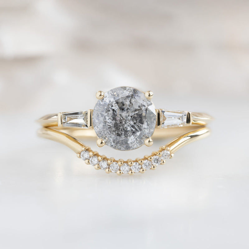 buy:the-ash-ring-0-99ct-natural-round-salt-and-pepper-diamond-in-14k-yellow-gold,, one-of-a-kind-white-diamond-pave-arc-stacking-band-14k-or-18k-yellow-gold