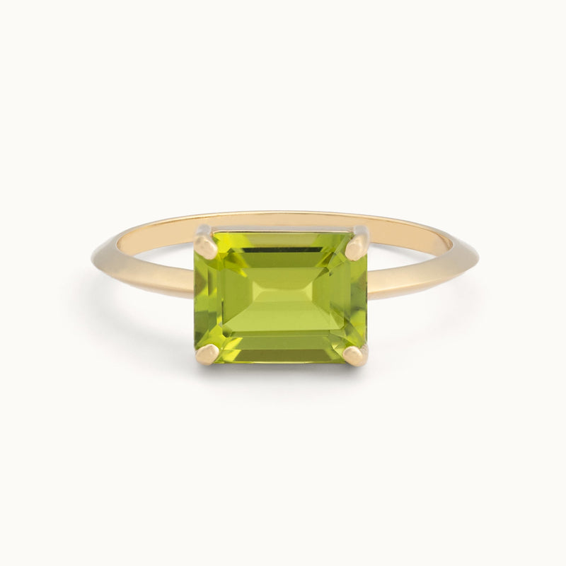 The Bryn Ring | 1.72ct Emerald Peridot in 14K Yellow Gold