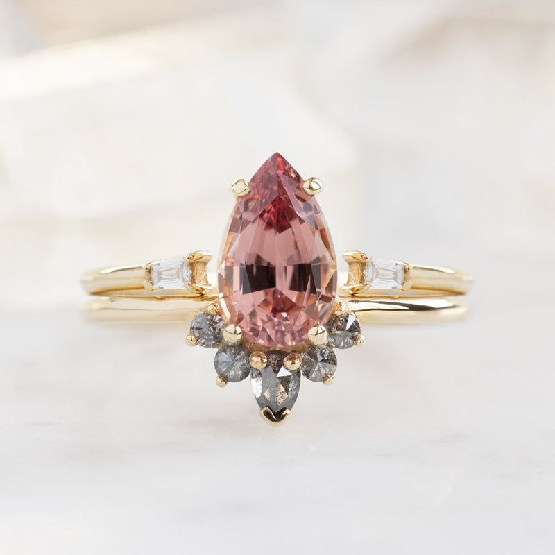 The Aster Ring | 1.59ct Pear Garnet in 14K Yellow Gold