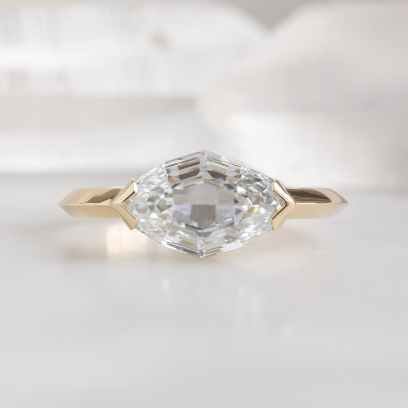 The Sage Ring | 2.01ct Lab Grown Geometric White Diamond in 14K Yellow Gold