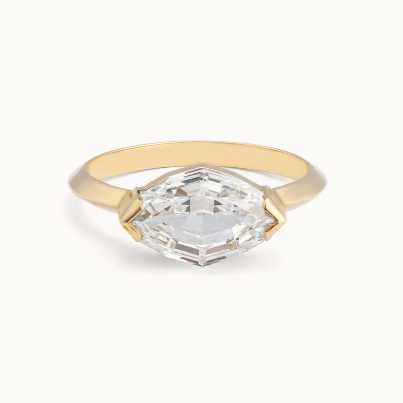 The Sage Ring | 2.01ct Lab Grown Geometric White Diamond in 14K Yellow Gold